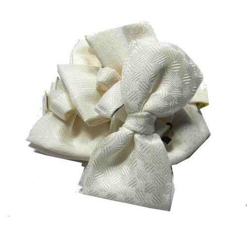 Papillon bianco seta uomo - bianco,
