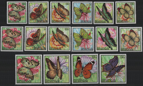 Set farfalle 1968 burundi - set,