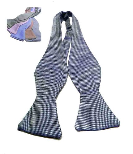Papillon fare uomo blu seta - papillon,