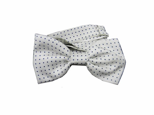 Papillon seta bianco - a, pois